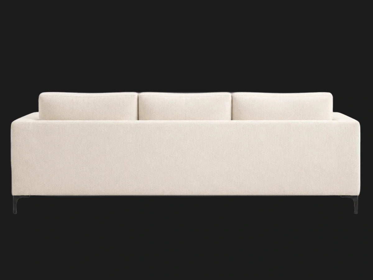 TRS-SF-006 sofa back view in Italian Brushed Wool Vanilla