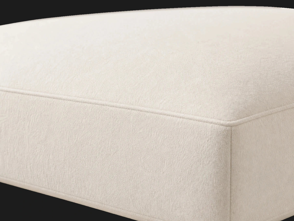 FRANK-RHR-019 sofa detail material view in Italian Brushed Wool Vanilla