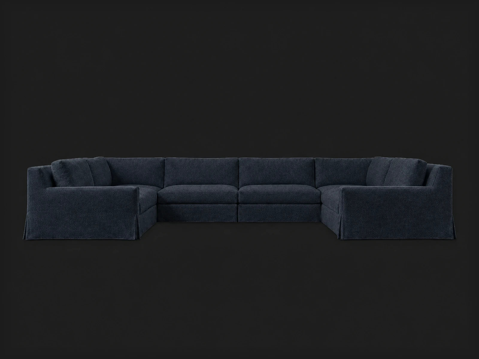 Modena 6-Piece U-Sectional — Mohair Admiral