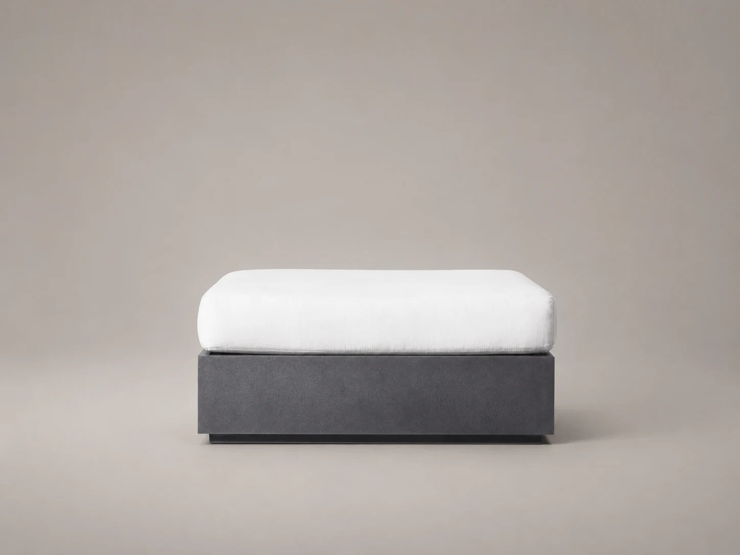 Outdoor Ottoman, Aluminum Frame, Performance Fabric, product view