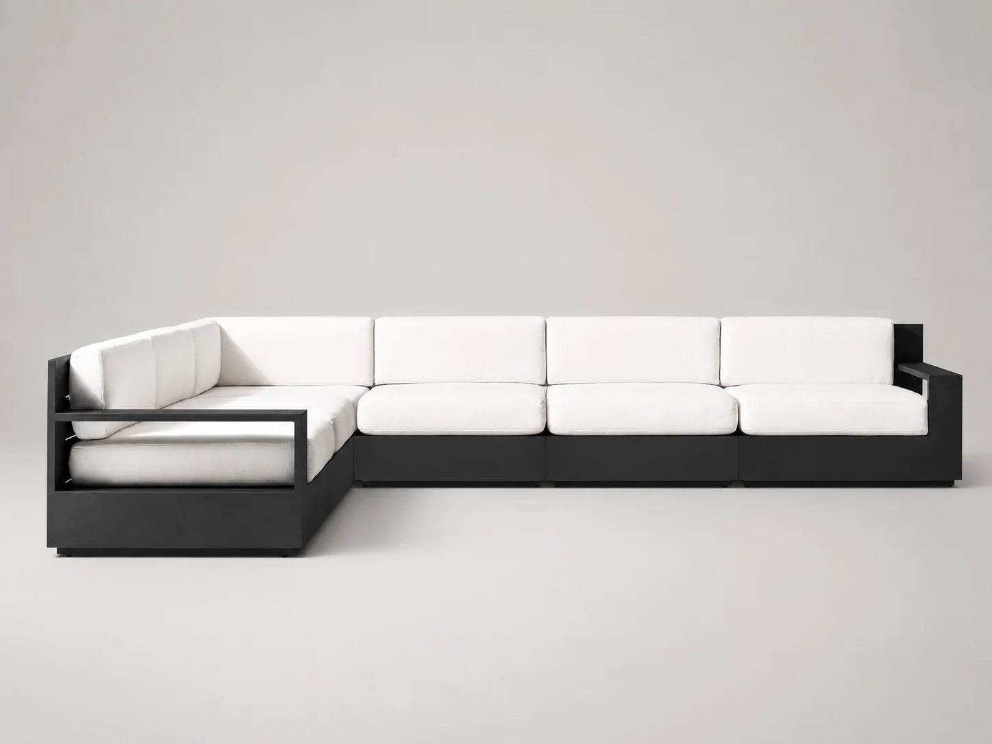 Outdoor Modular L-Sectional Sofa, Aluminum Frame, Performance Fabric, product view