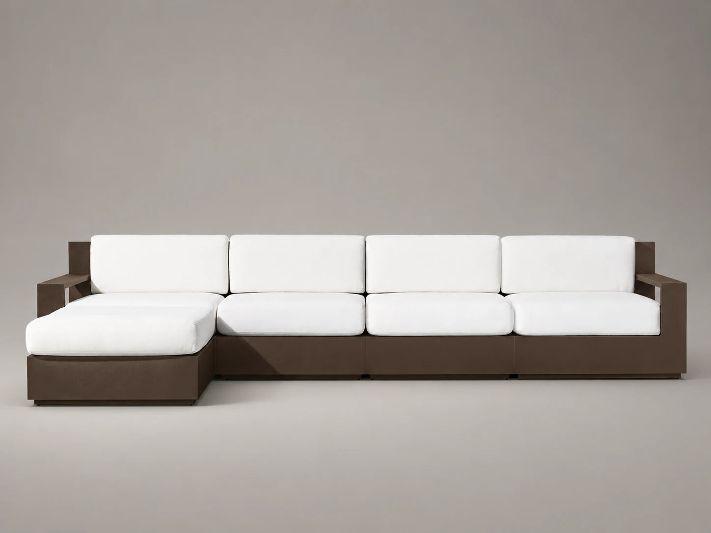 Outdoor Modular Chaise Sofa, Aluminum Frame, Performance Fabric, product view