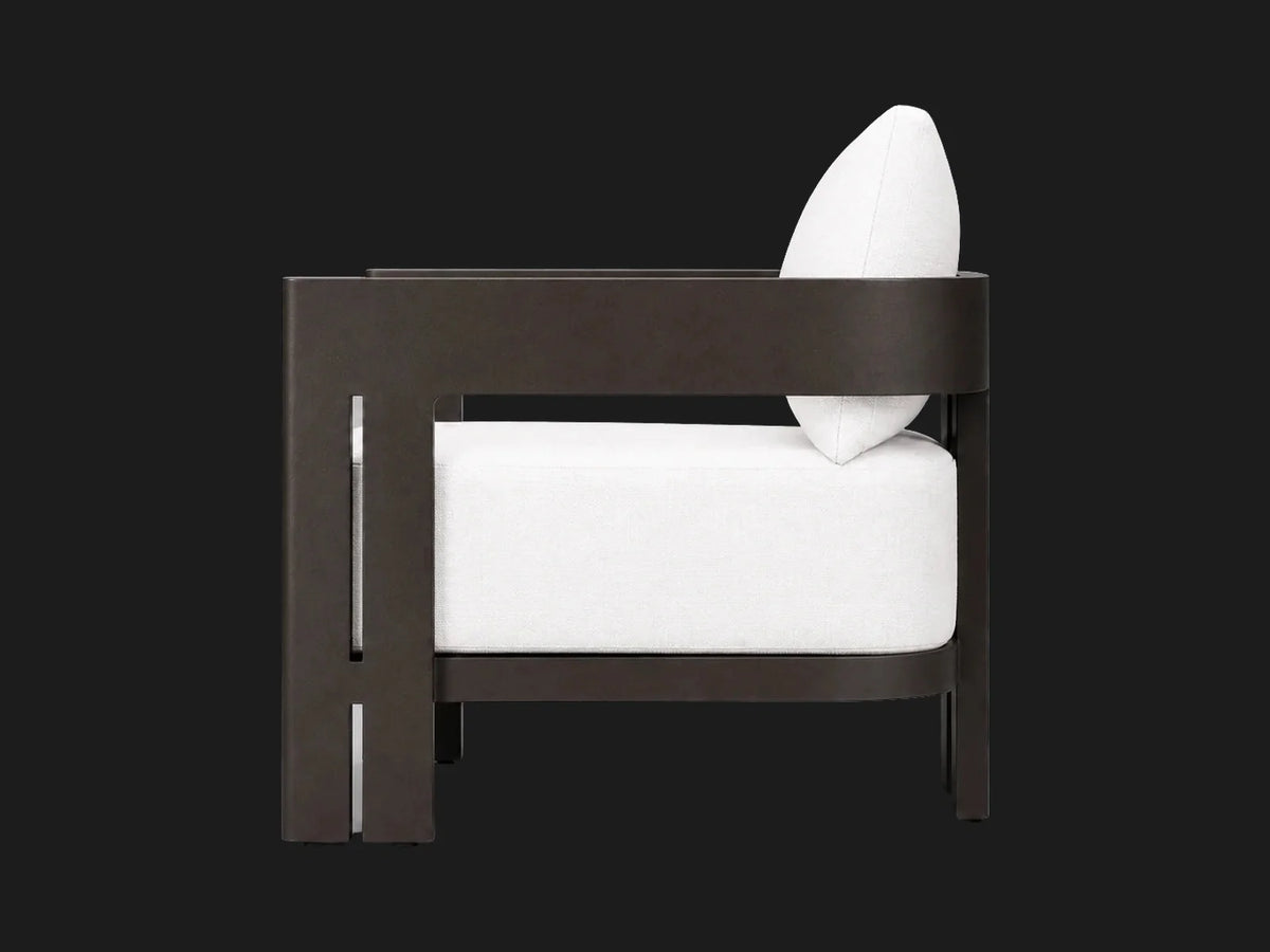 outdoor-chair-aluminum-frame-performance-grade-fabric #Fabric & Color_Performance Linen Weave Pure White