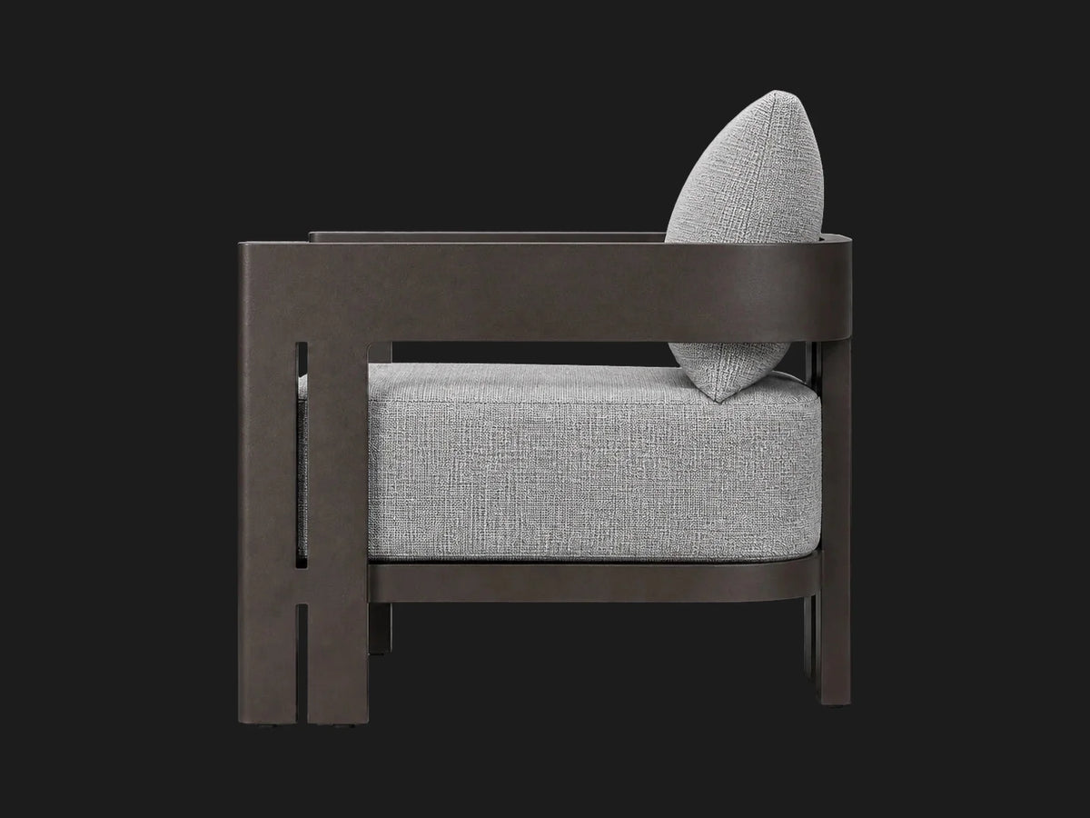 outdoor-chair-aluminum-frame-performance-grade-fabric #Fabric & Color_Performance Woven Chenille Steel