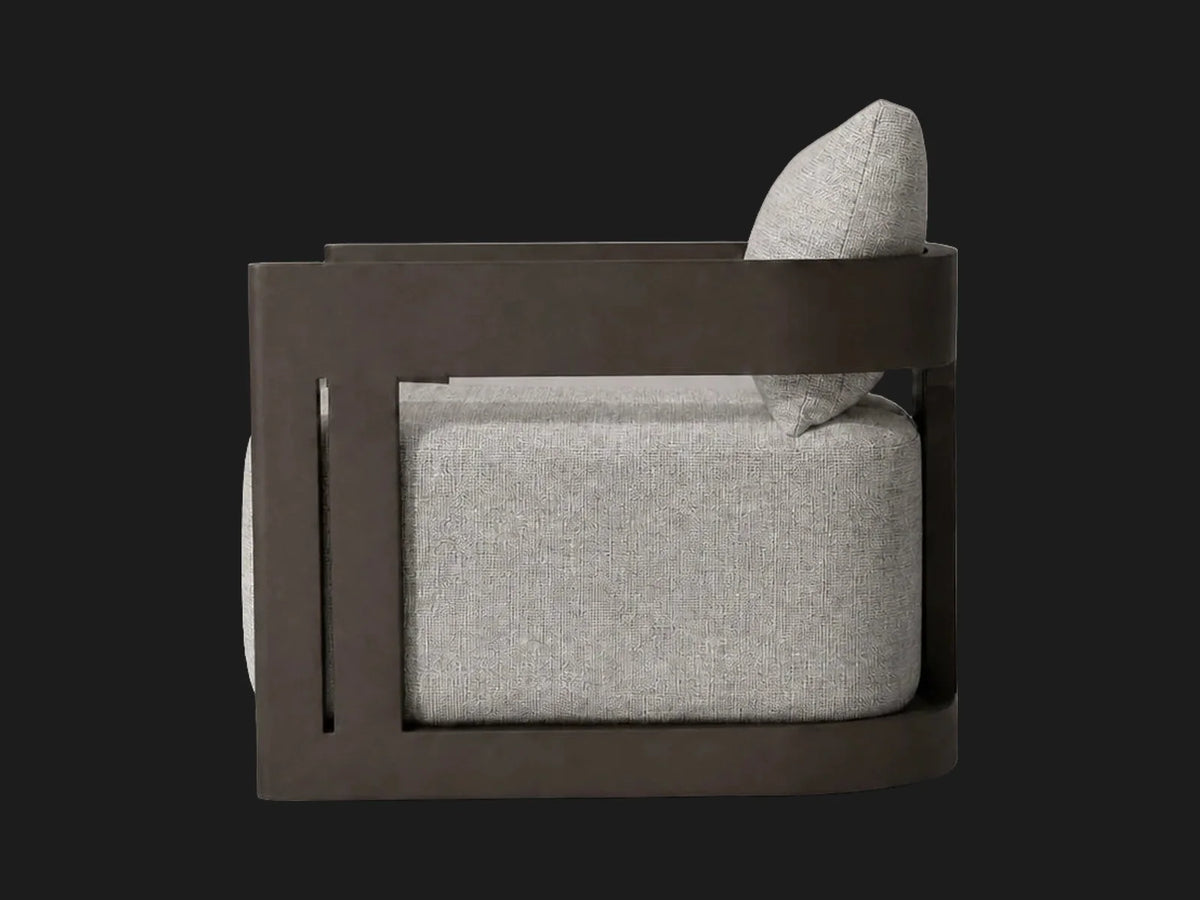 outdoor-swivel-chair-aluminum-frame-performance-fabric #Fabric & Color_Performance Woven Chenille Steel