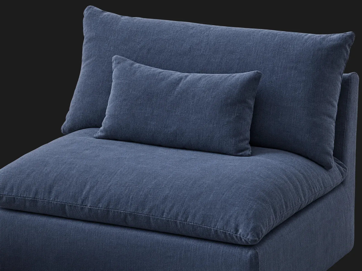 Aria Chair in Heritage Belgian Linen Lake - gallery view 6