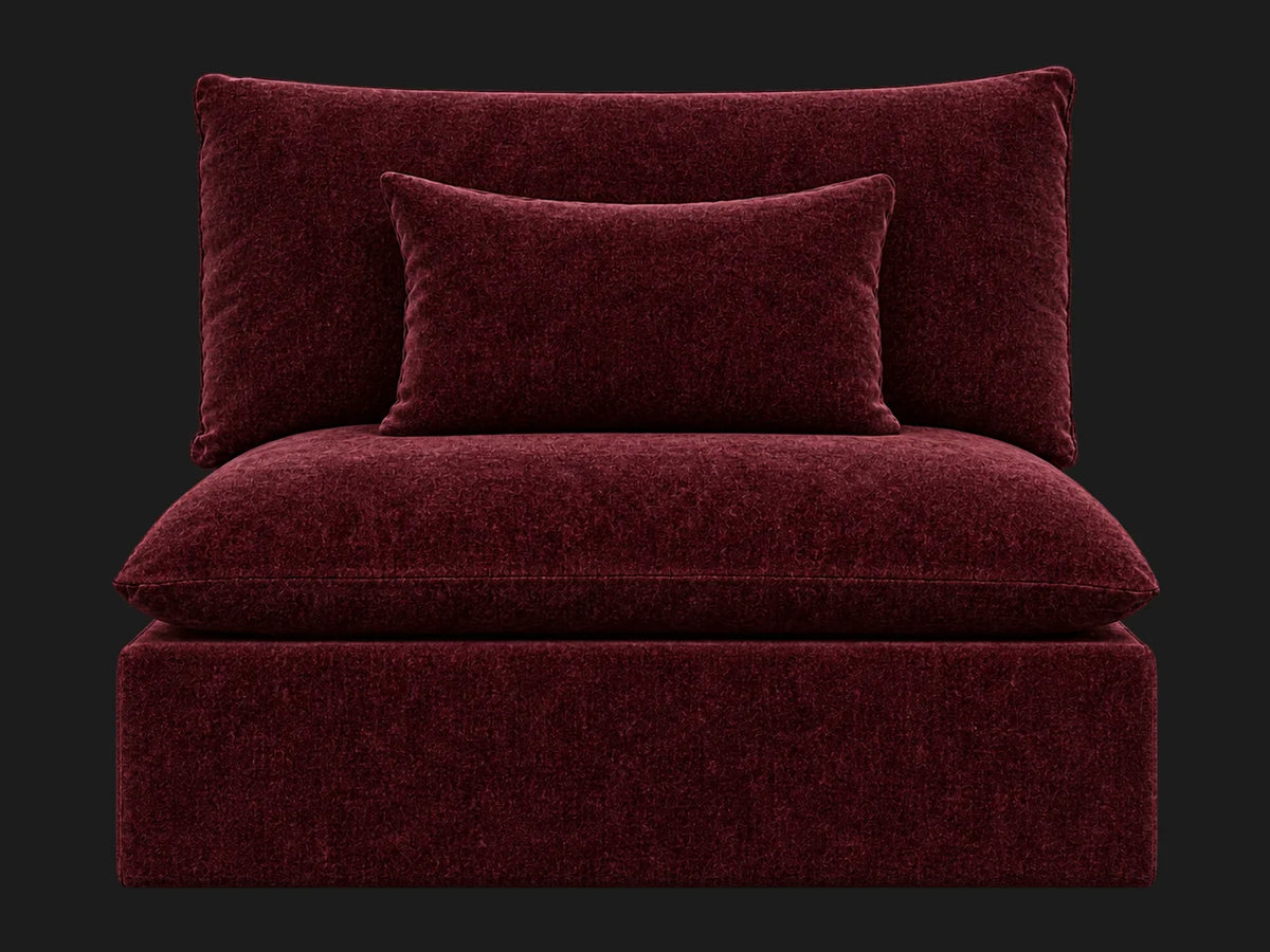 Aria Chair in Mohair Crimson #Fabric & Color_Mohair Crimson