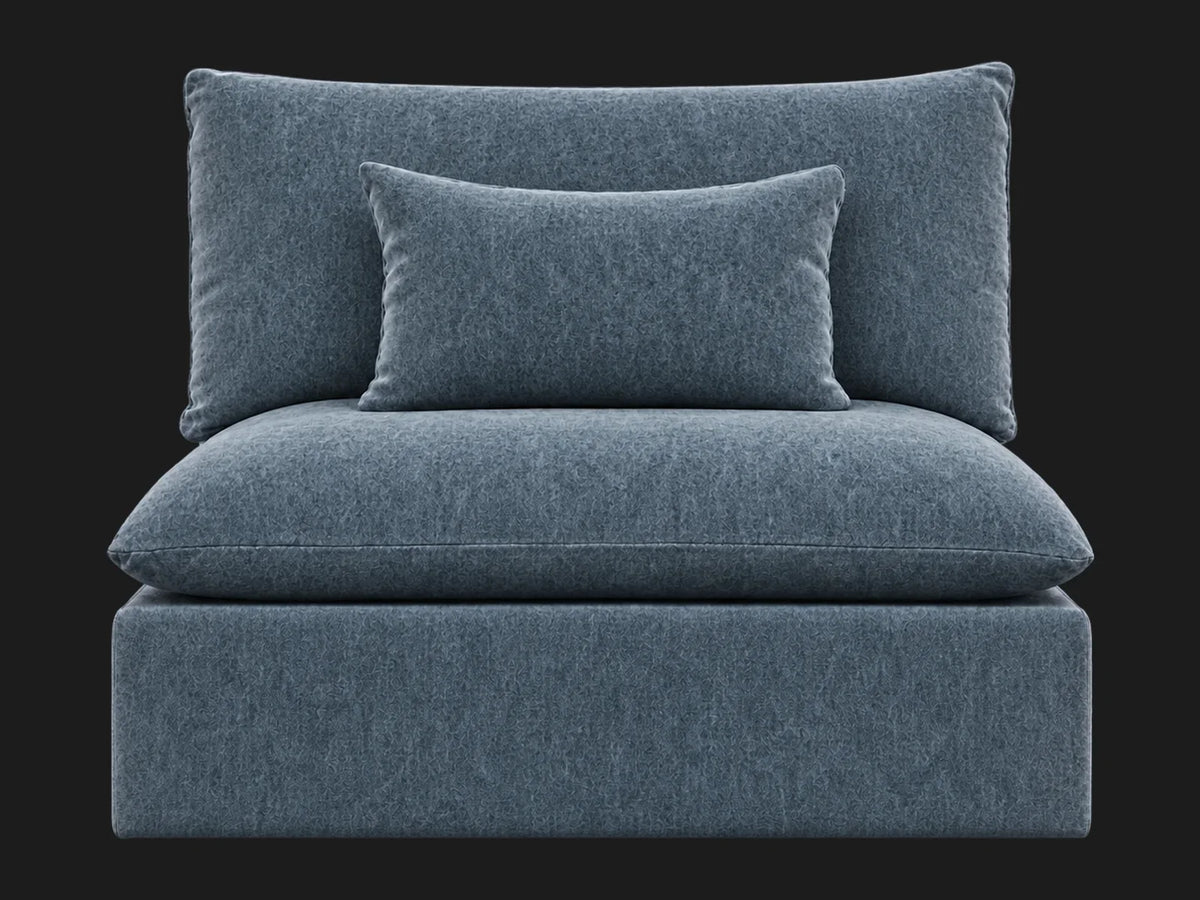 Aria Chair in Mohair Slate Blue #Fabric & Color_Mohair Slate Blue