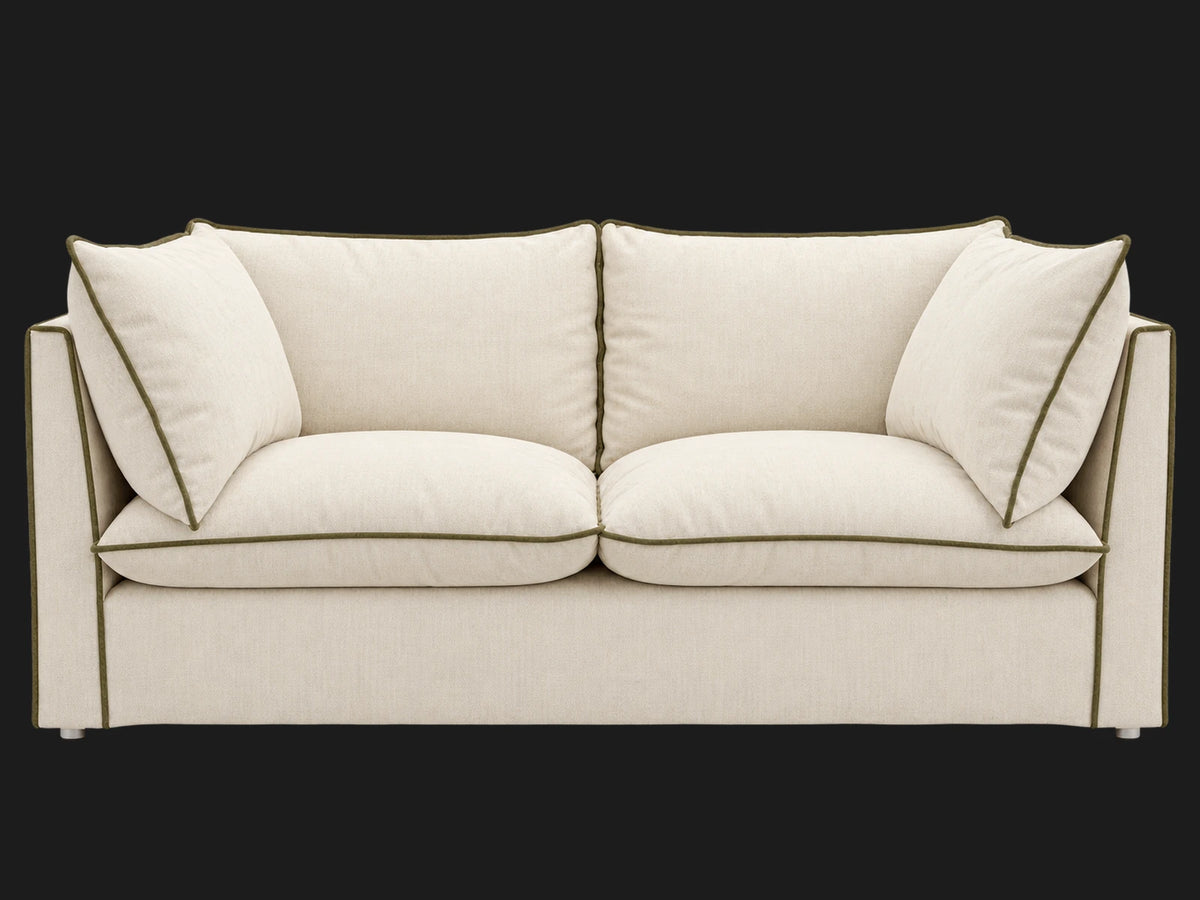 Coco 2.5 Seater Sofa in Italian Brushed Wool Vanilla — front view