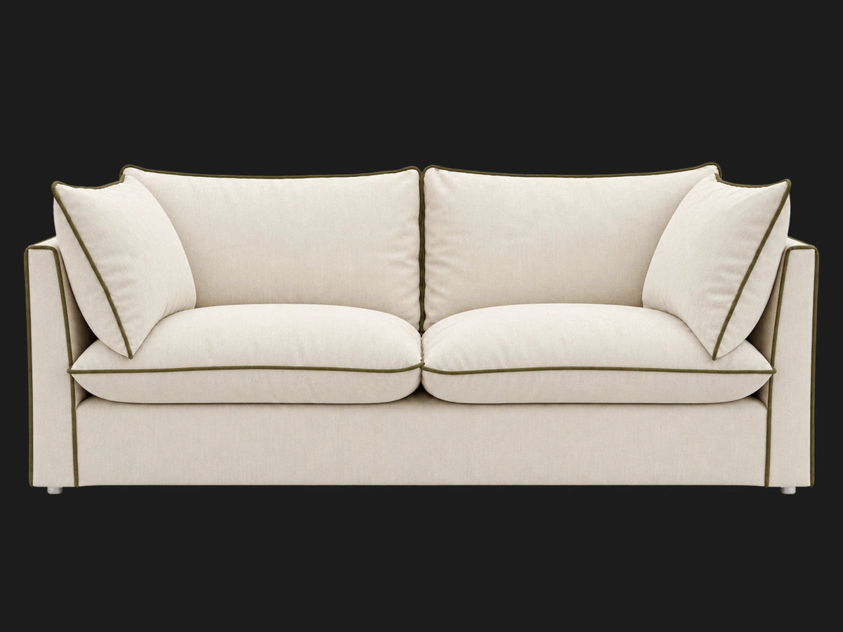 Coco 2.5 Seater Sofa in Italian Brushed Wool Vanilla — secondary front view
