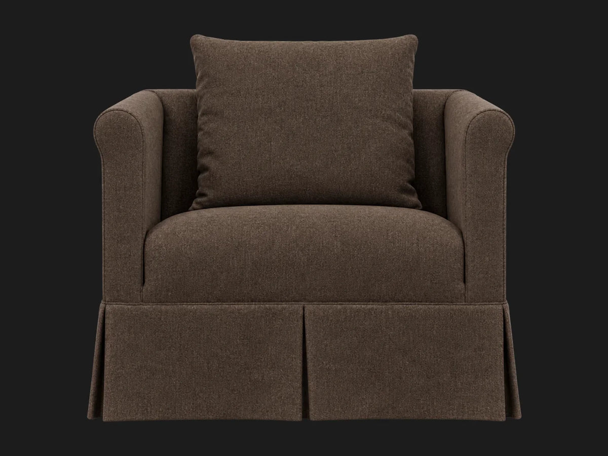 Dalia Chair #Fabric & Color_Italian Brushed Wool Cocoa