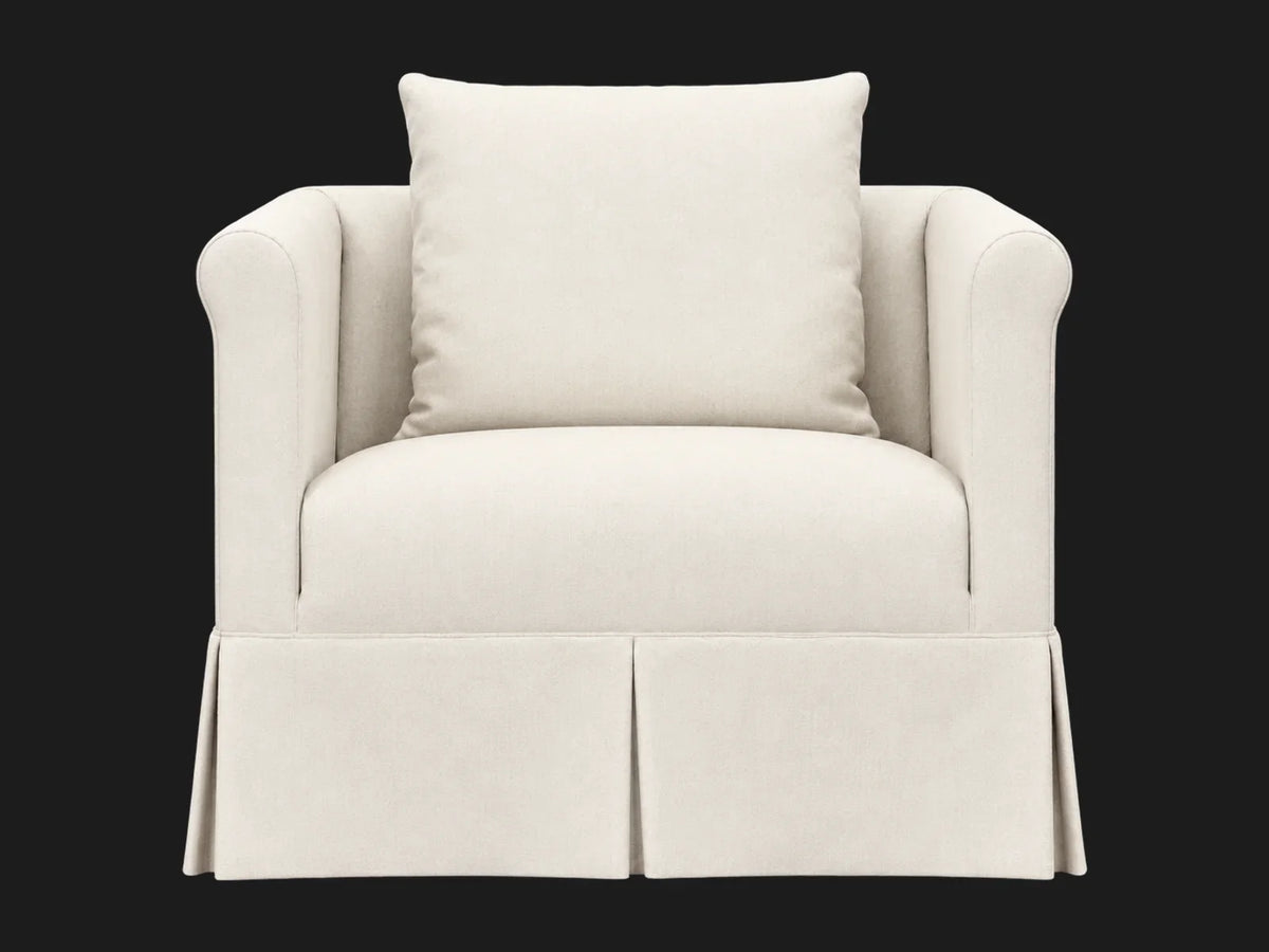 Dalia Chair - Italian Brushed Wool Vanilla