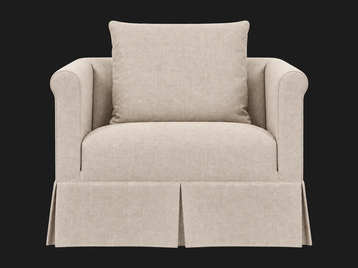 Dalia Chair #Fabric & Color_Performance Linen Weave Beige