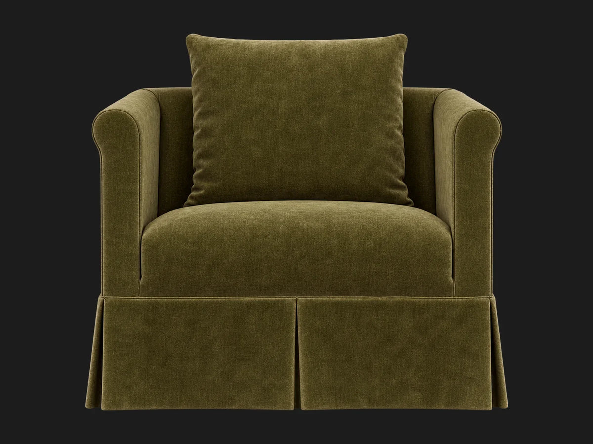 Dalia Chair #Fabric & Color_Performance Velvet Olive