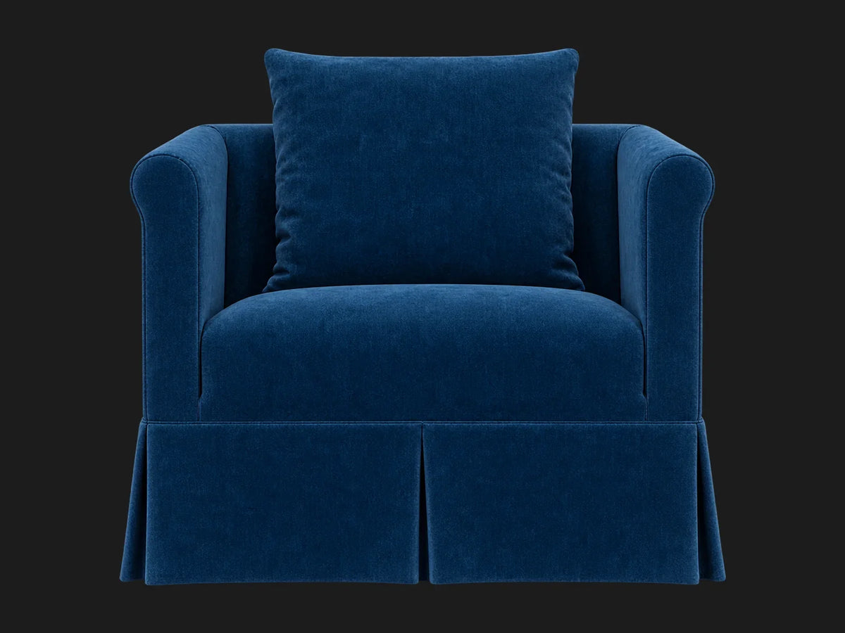 Dalia Chair #Fabric & Color_Performance Velvet Sapphire