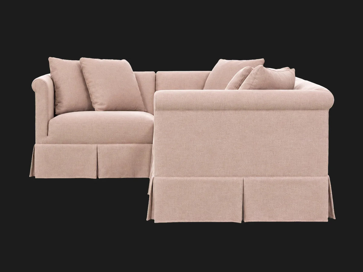 Dalia 4-piece L-shape sectional — side in Performance Textural Weave Earthen