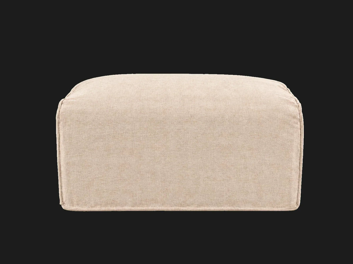 Devyn Ottoman — Heritage Belgian Linen Petal