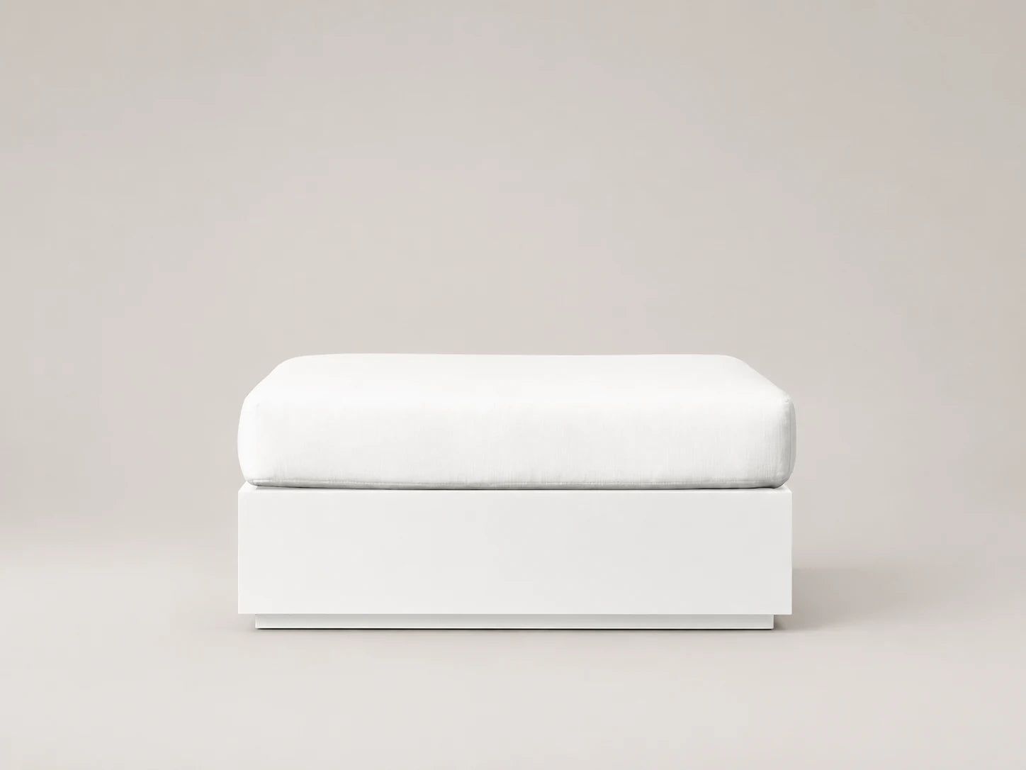 Outdoor Ottoman, Aluminum Frame, Performance Fabric, product view