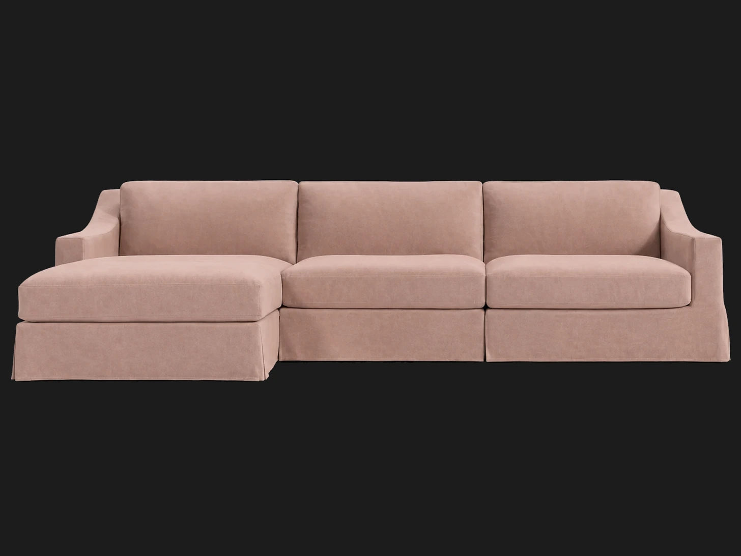 MODENA 4-Piece Left-Arm Chaise Sectional – Performance Velvet