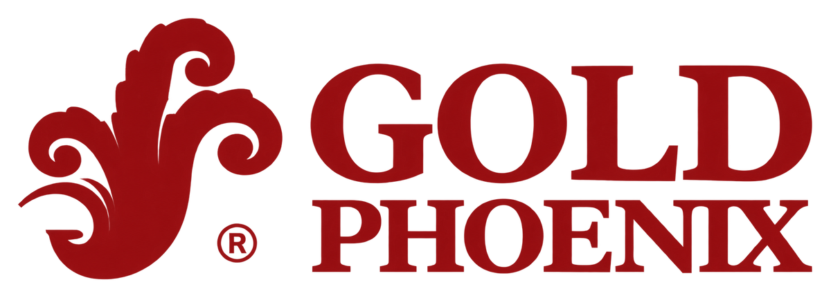 Gold Phoenix logo in the official red color