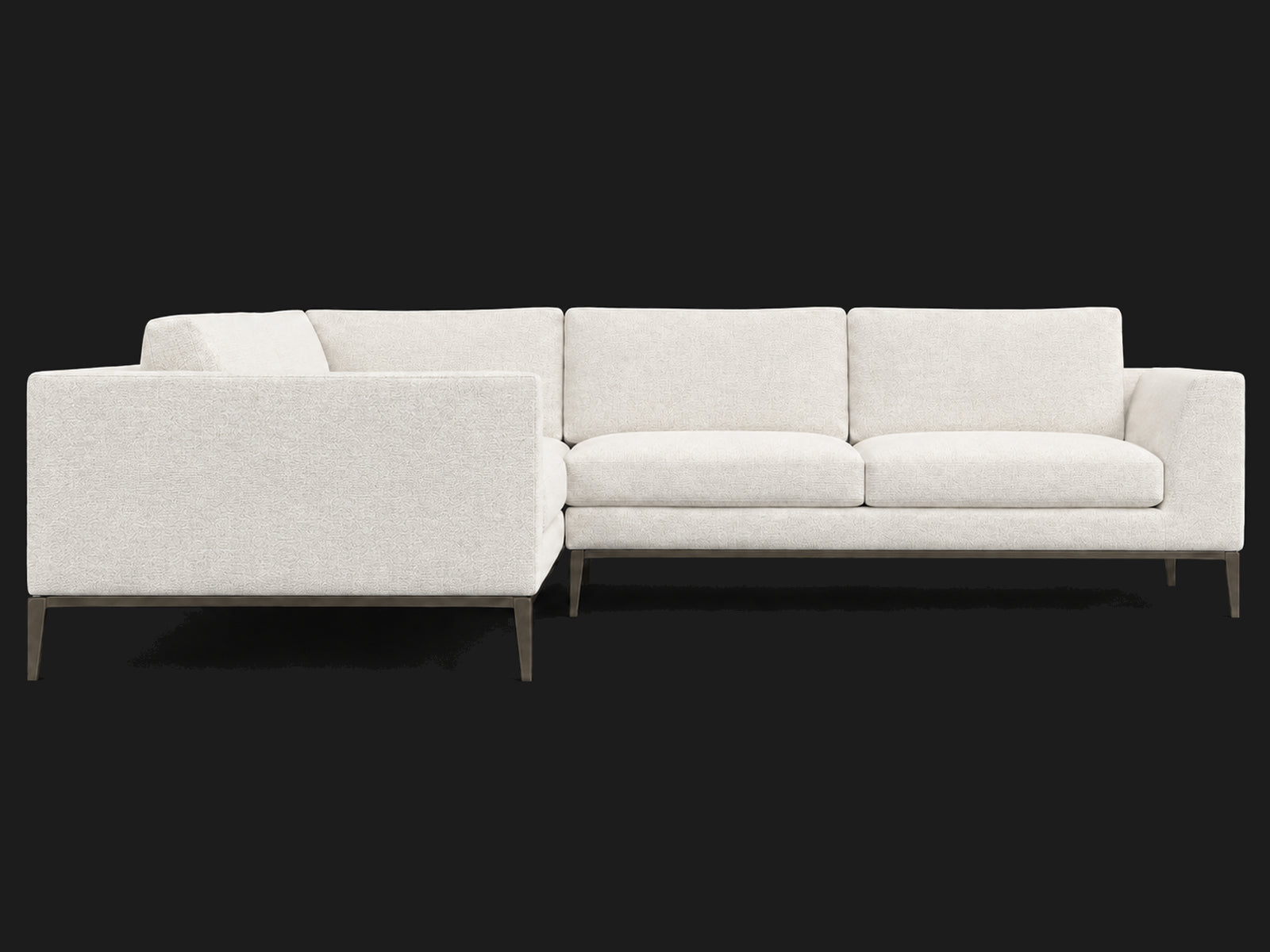 Italia Taper Arm Left-Arm L-Sectional – Performance Woven Chenille Lace – Burnished Bronze #Fabric & Color_Performance Woven Chenille Lace