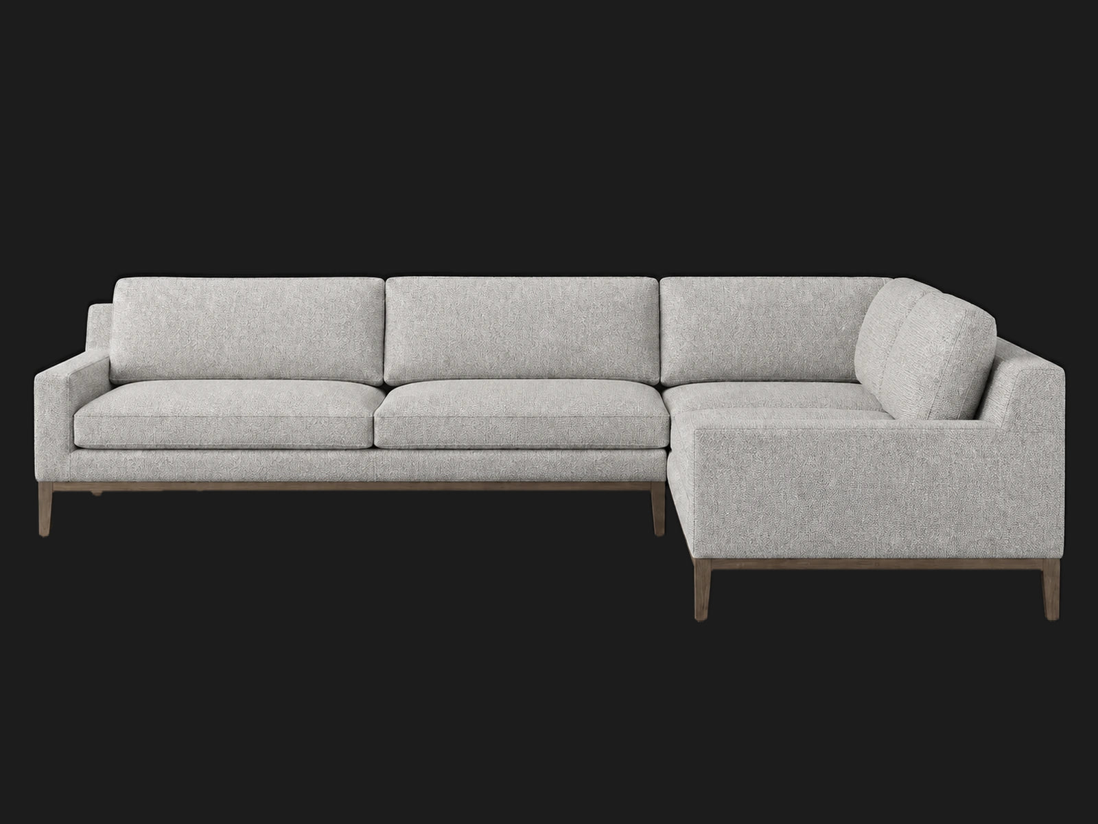Italia Track Arm Left-Arm L-Sectional — Heritage Belgian Linen Agate