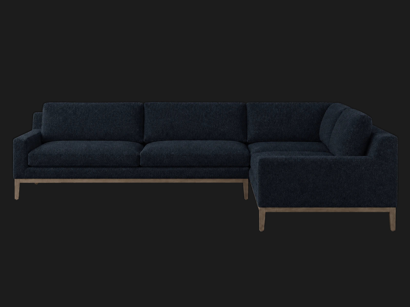 Italia Track Arm Left-Arm L-Sectional — Mohair Admiral