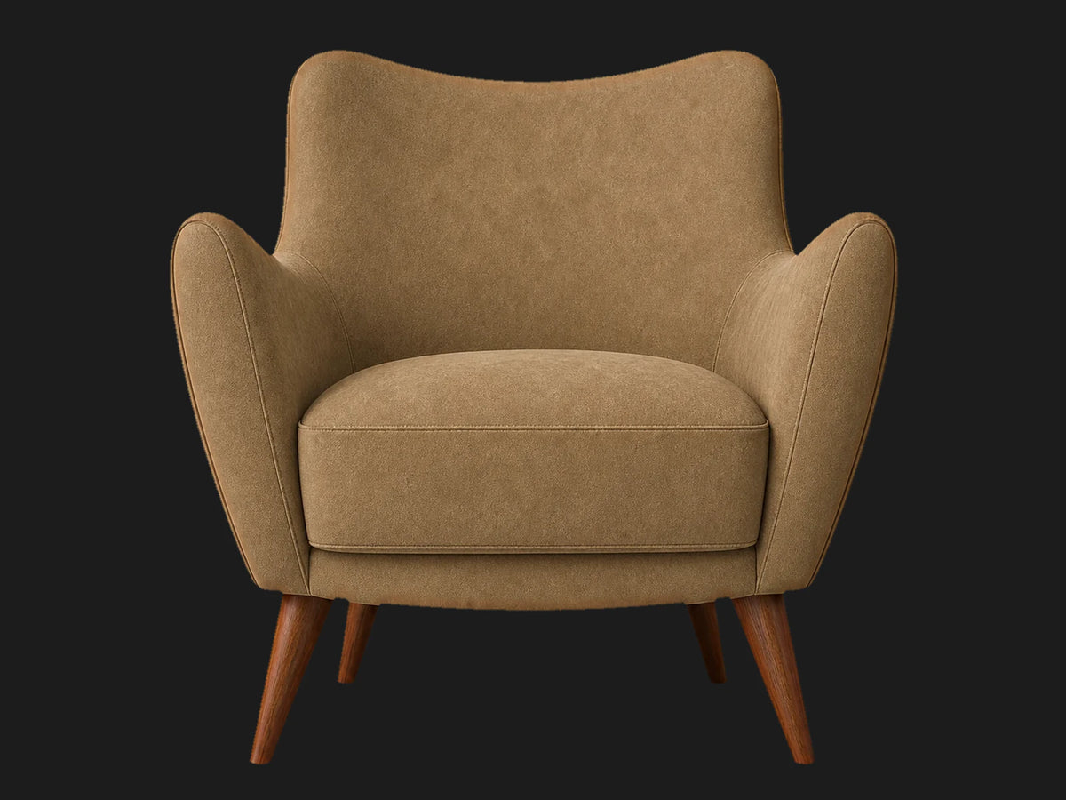 lounge-chairs-nubuck-leather-saddle-teak #Fabric & Color_Nubuck Leather Rye