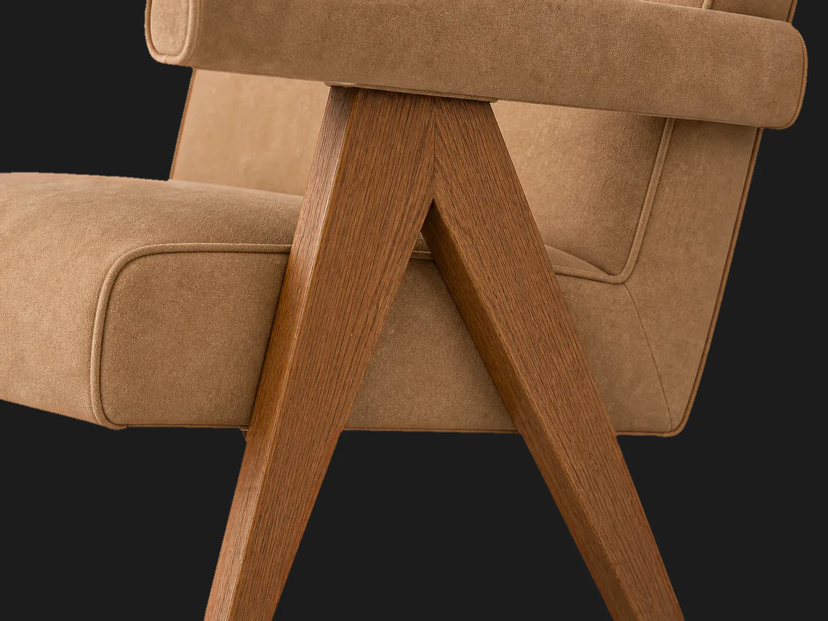 lounge-chairs E23221121288 detail-leg nubuck-leather-rye v01