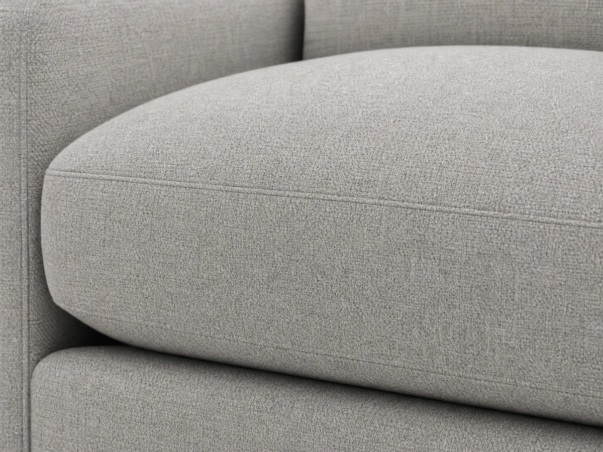 PB Comfort Swivel XL chair cushion detail in Italian Brushed Wool Moon