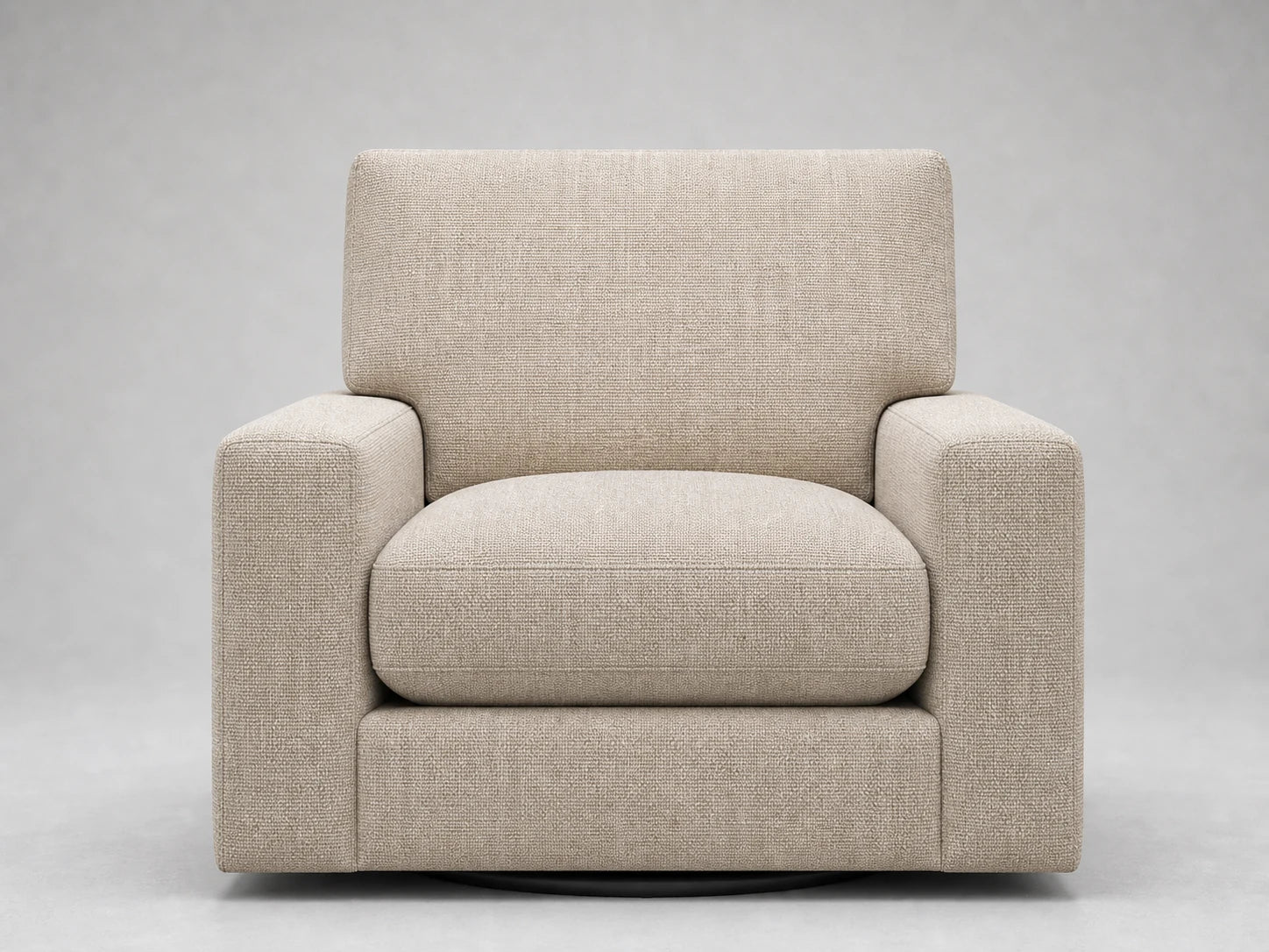 lounge-chairs-pb-comfort-swivel-xl-belgian-linen-agate #Fabric & Color_Performance Linen Weave Beige