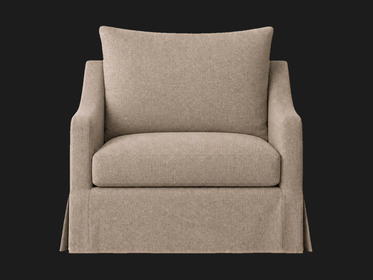 lounge-chairs_york-slope-swivel-linen-weave-pure-white #Fabric & Color_Italian Brushed Wool Fox