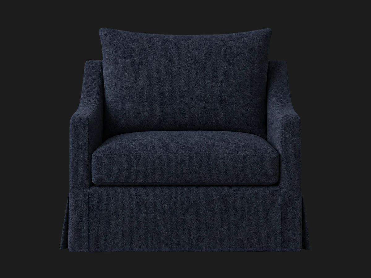 lounge-chairs_york-slope-swivel-linen-weave-pure-white #Fabric & Color_Italian Brushed Wool Harbor