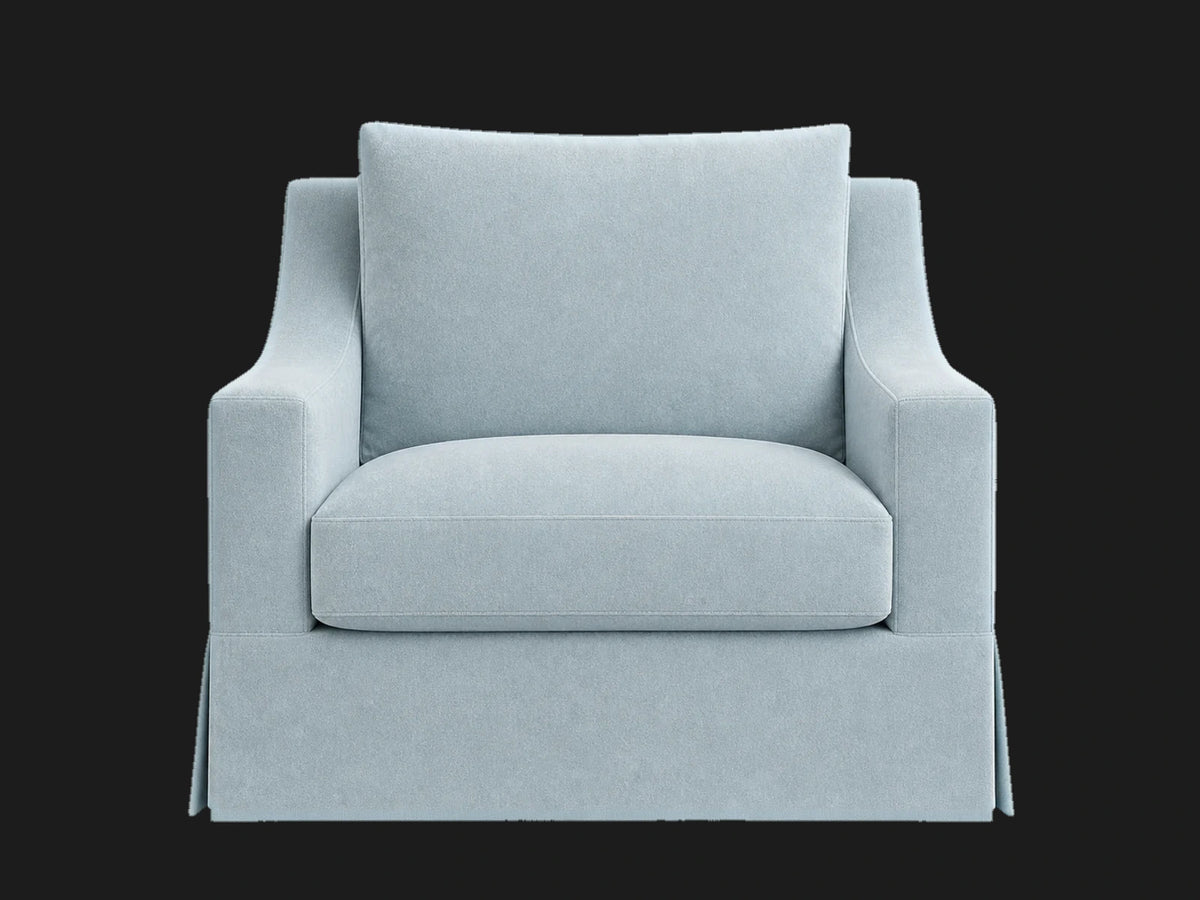lounge-chairs_york-slope-swivel-linen-weave-pure-white #Fabric & Color_Performance Velvet Sky