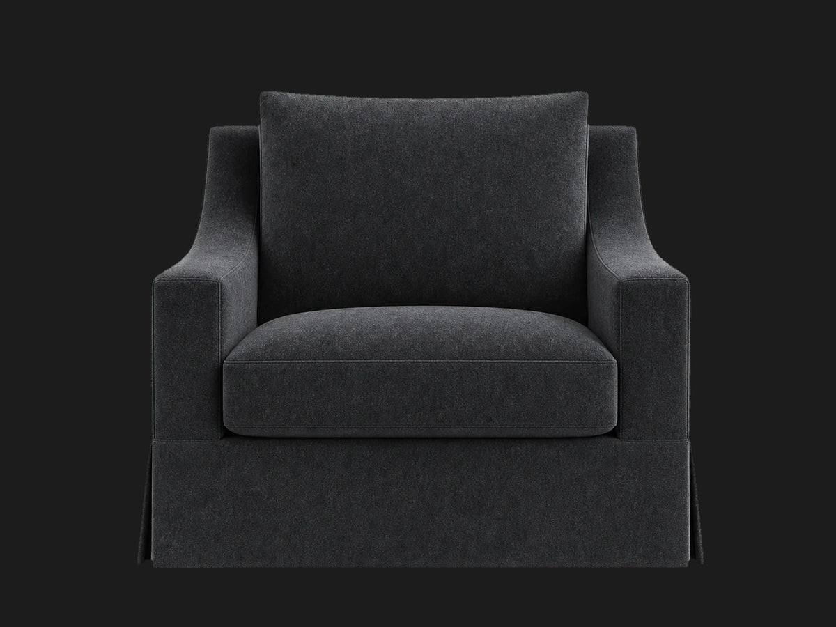 lounge-chairs_york-slope-swivel-linen-weave-pure-white #Fabric & Color_Performance Velvet Slate