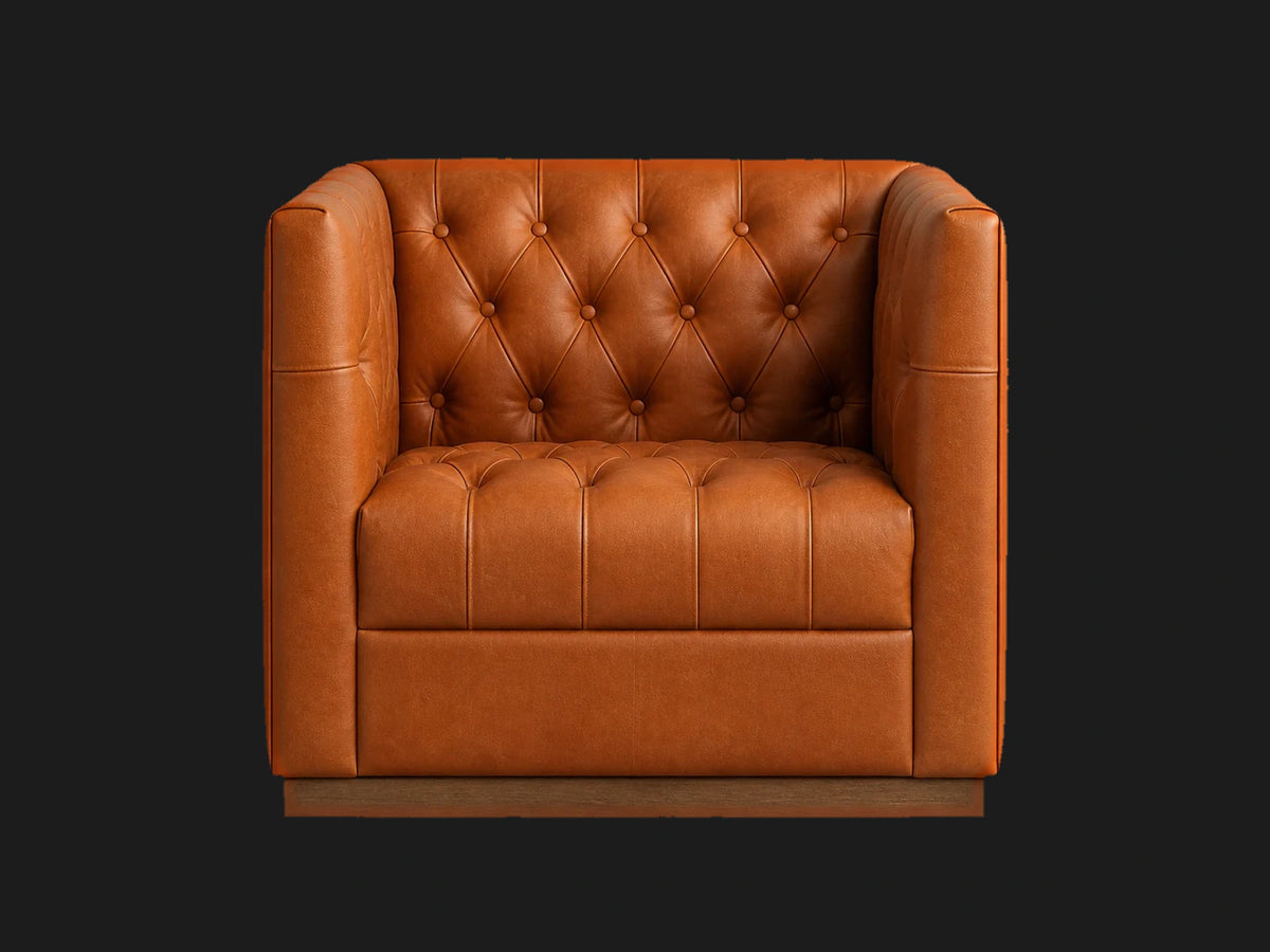 edgewood-leather-swivel-chair_costa-leather-jet #Fabric & Color_Top Grain Aniline Leather Cognac