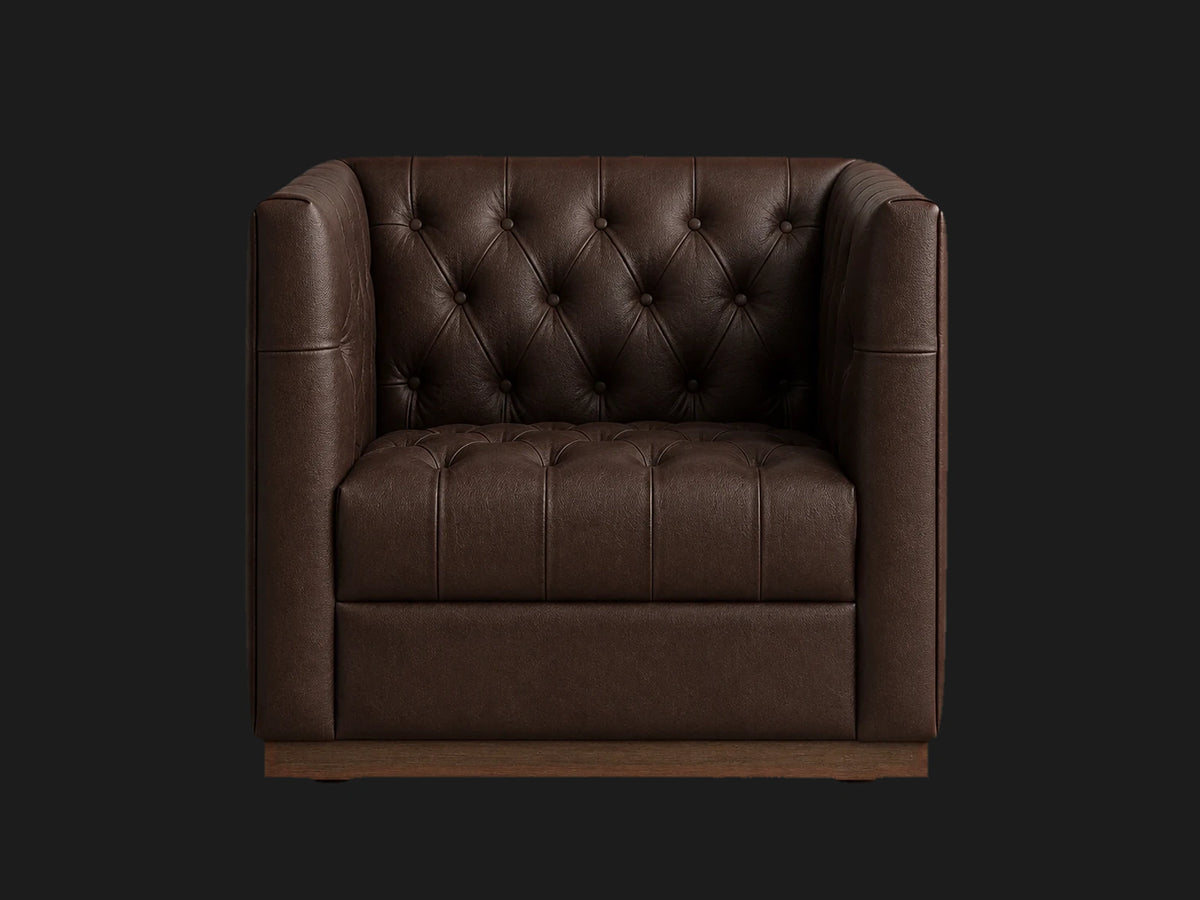 edgewood-leather-swivel-chair_costa-leather-jet #Fabric & Color_Top Grain Aniline Leather Espresso Brown
