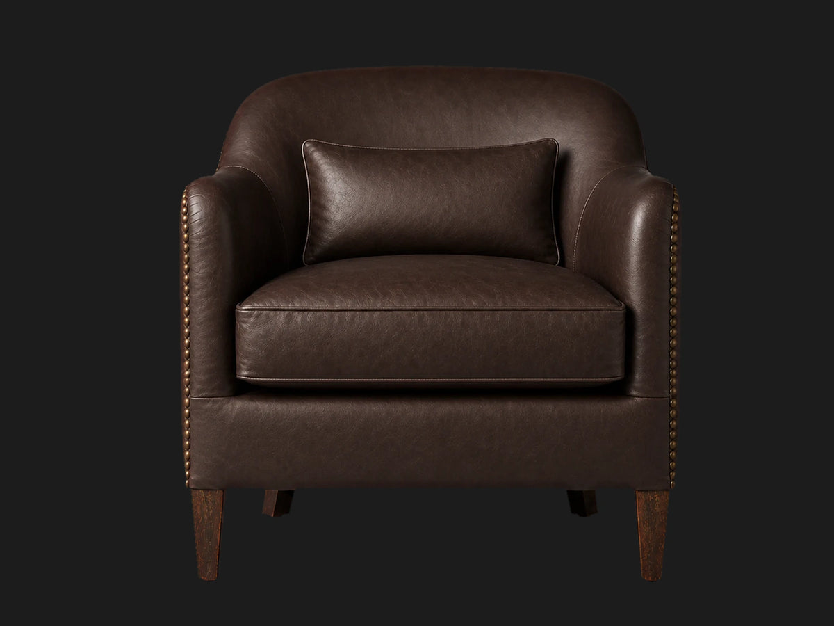 lounge-chairs-aniline-leather-black-walnut-vintage #Fabric & Color_Top Grain Aniline Leather Espresso Brown