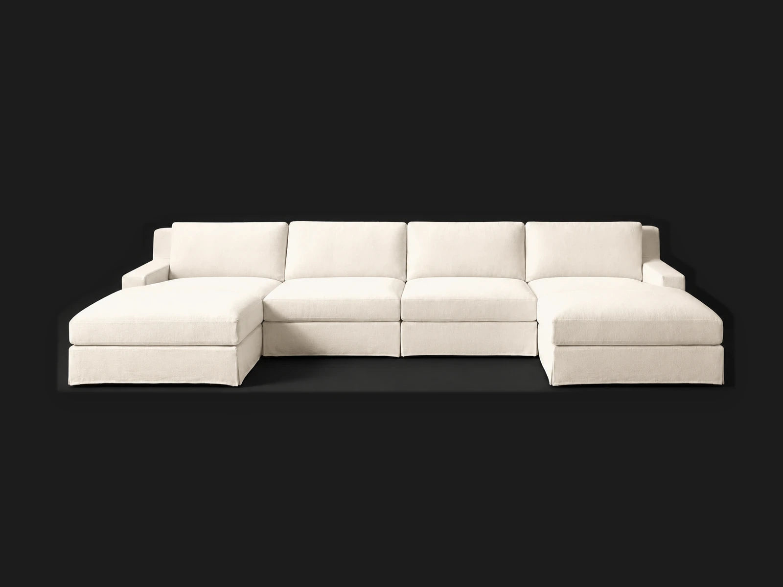 Modena 6-Piece U-Chaise Sectional — Elevated View