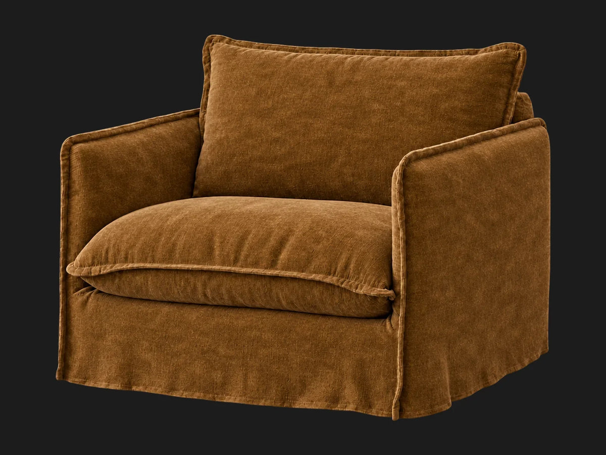 Neva Chair #Fabric & Color_Mohair Brown Sugar