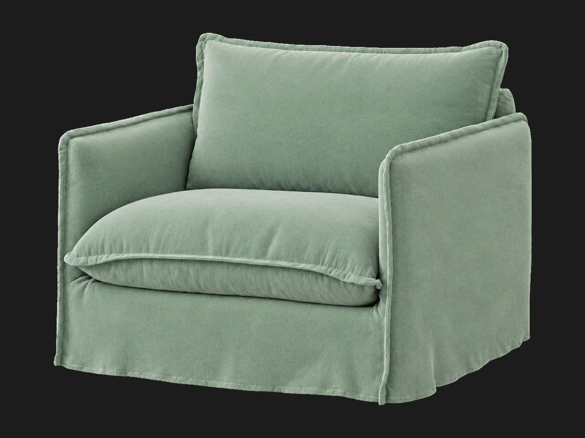 Neva Chair #Fabric & Color_Performance Velvet Seafoam