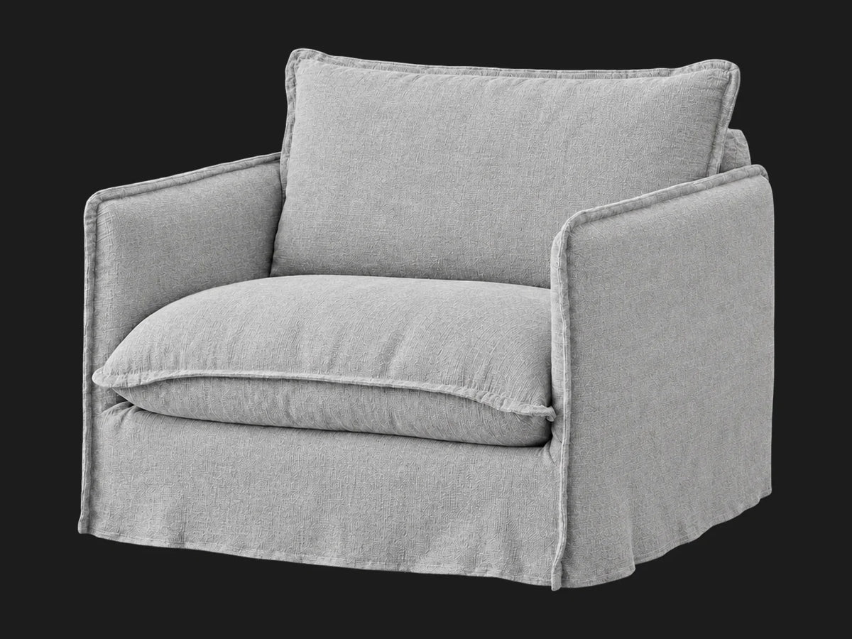 Neva Chair #Fabric & Color_Performance Woven Chenille Rain