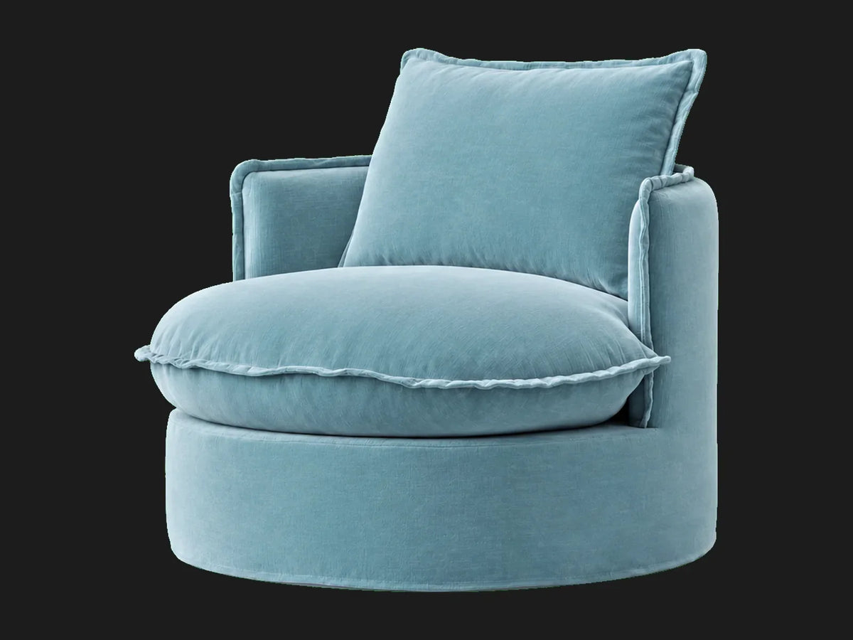 neva-round-swivel-chair #Fabric & Color_Performance Velvet Sky