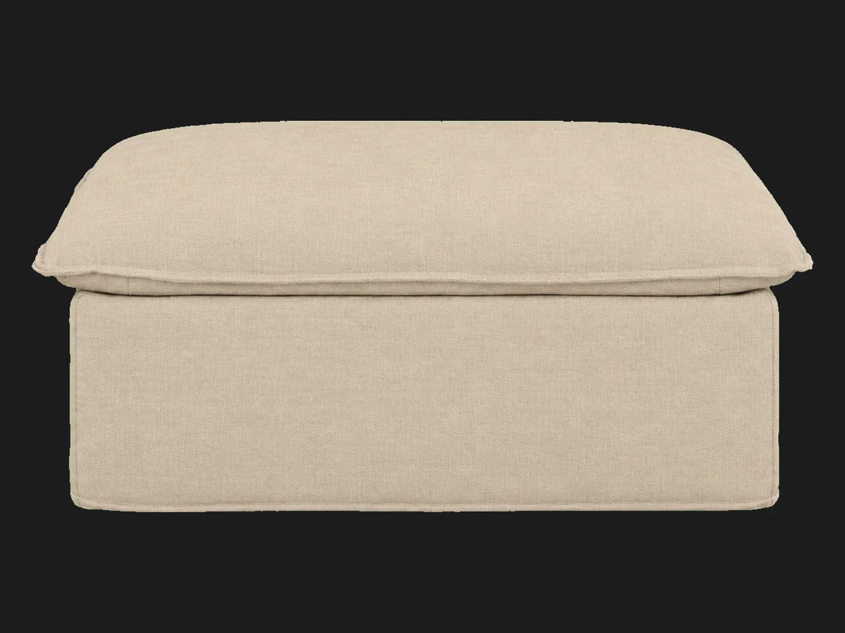 Neva Storage Ottoman — Performance Textural Weave Savanna