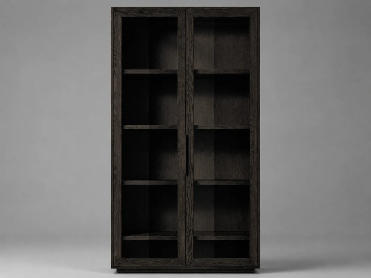 oak-glass-display-cabinet-1 #Wood Finish_Black Oak