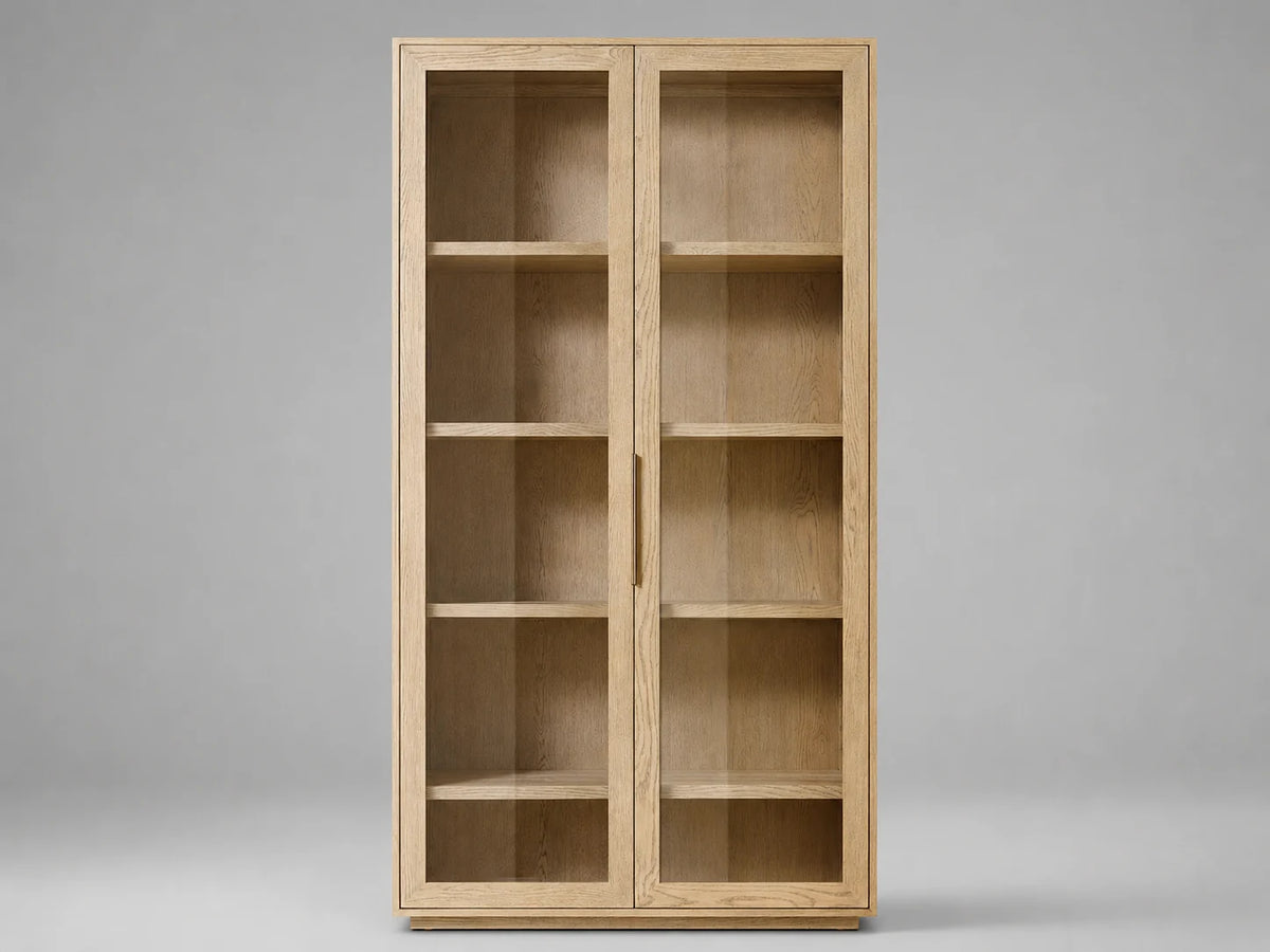 oak-glass-display-cabinet-1 #Wood Finish_Greige Oak