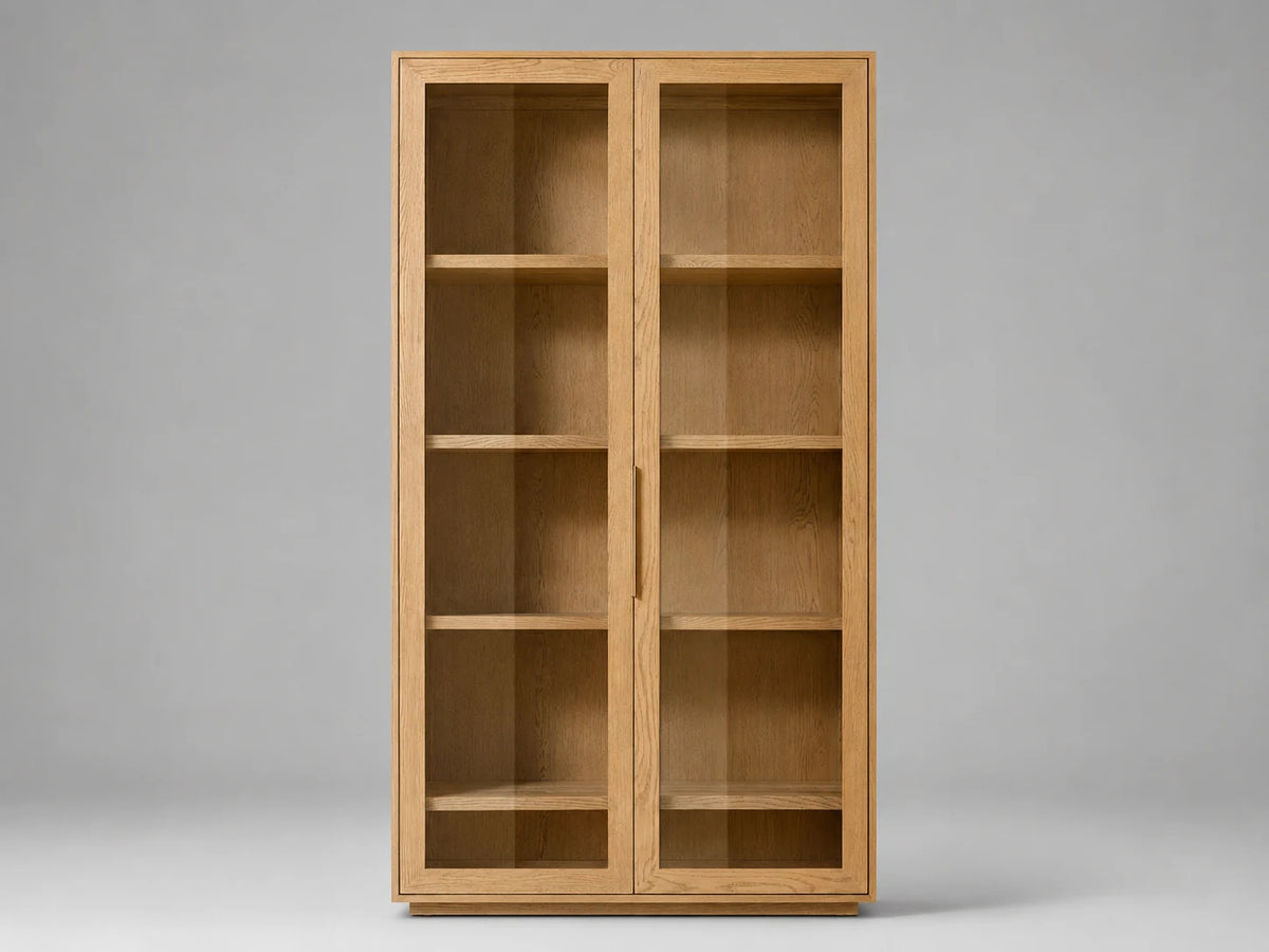 oak-glass-display-cabinet-1 #Wood Finish_Natural Oak
