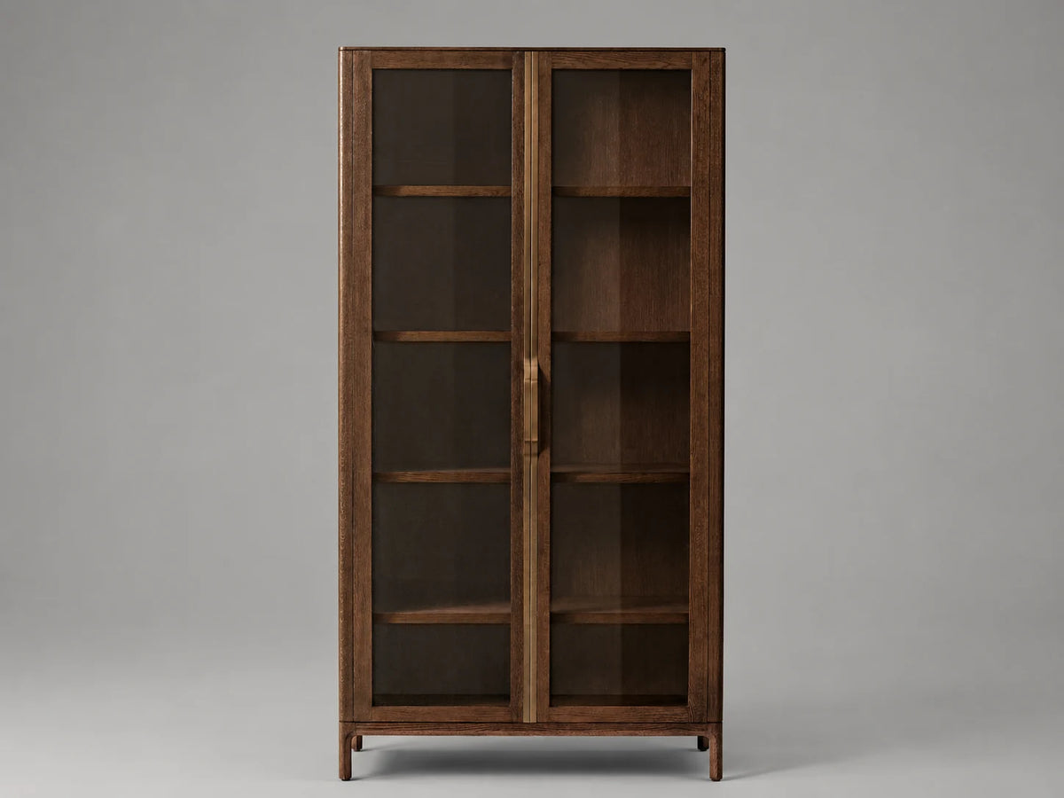 oak-glass-display-cabinet-2 #Wood Finish_Brown Oak