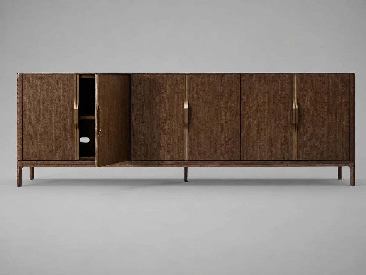 6-Door Oak Sideboard II, detail view