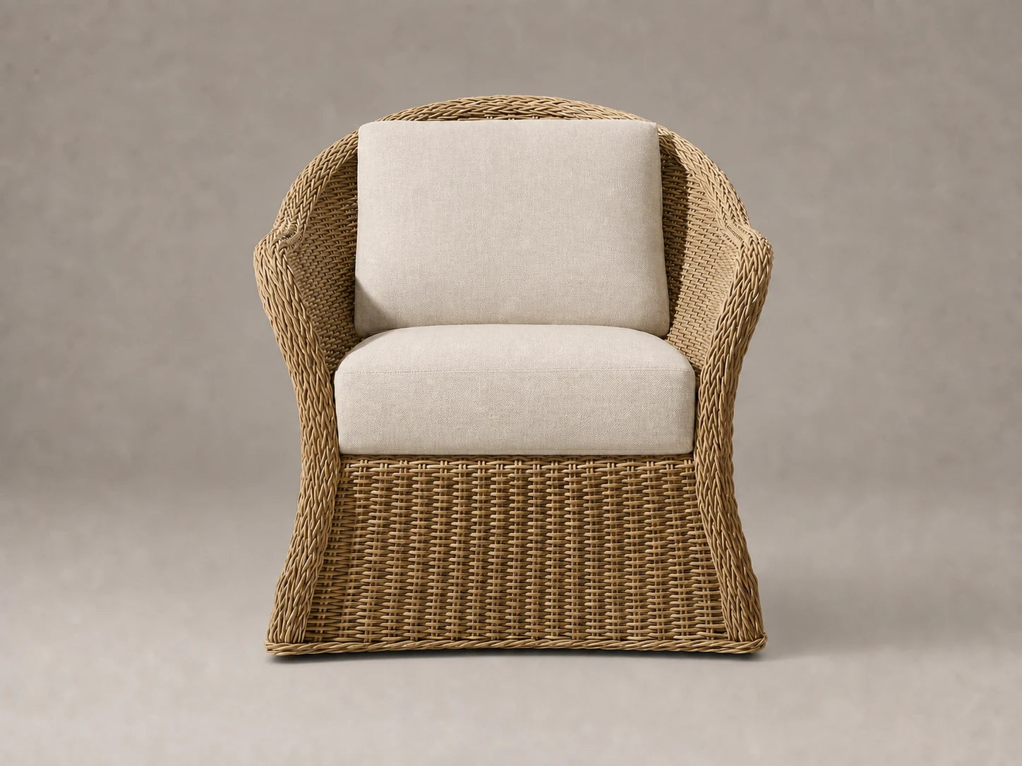 outdoor-swivel-chair-woven-frame-performance-fabric #Fabric & Color_Performance Linen Weave Beige